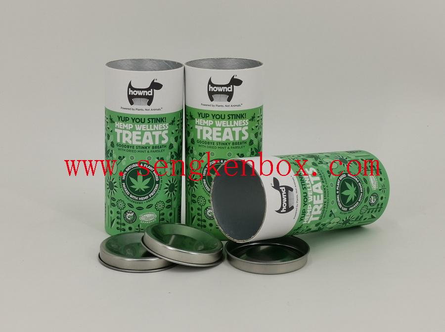 Rolled Edge Marijuana Food Paper Tube Packaging with Insert Lid