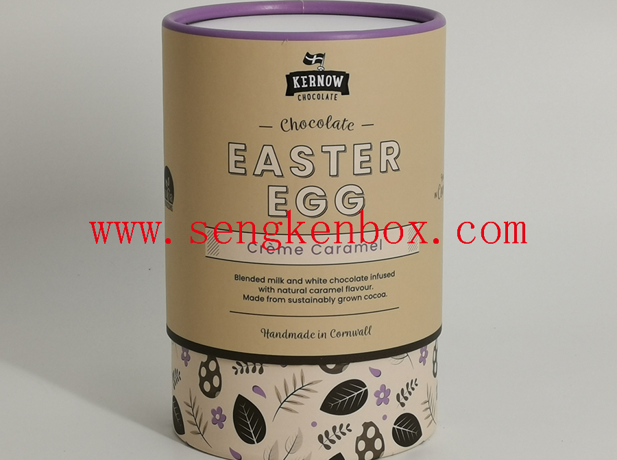 Telescoping Food Grade Round Paper Cardboard Canister for Chocolate Packaging