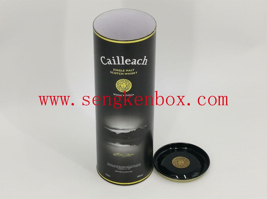 Cylinder Box With Black Iron