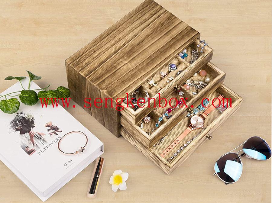 Wooden Gift Box With Three Layers 