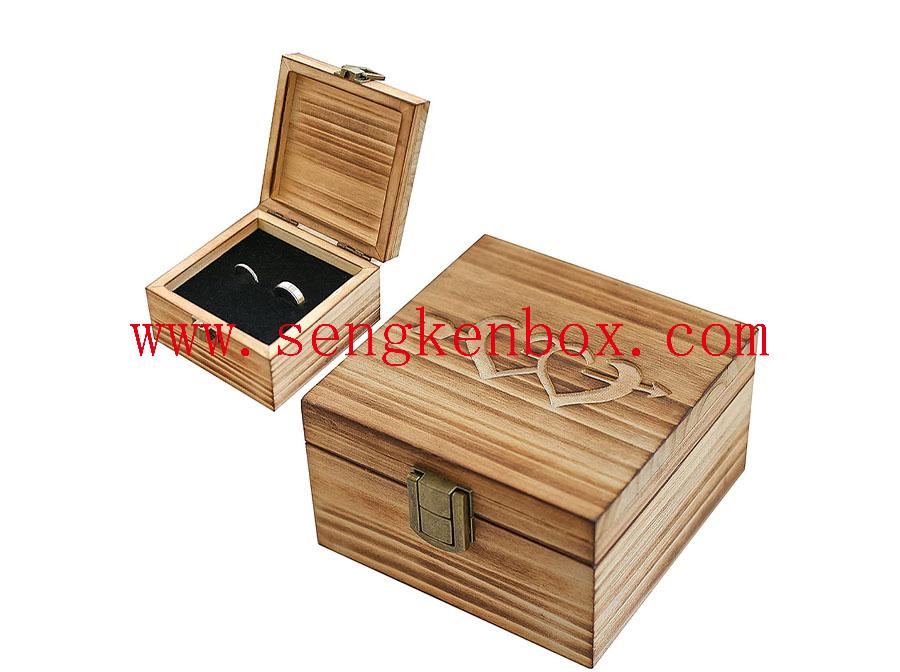 Wooden Box Packaging With Metal Buckle