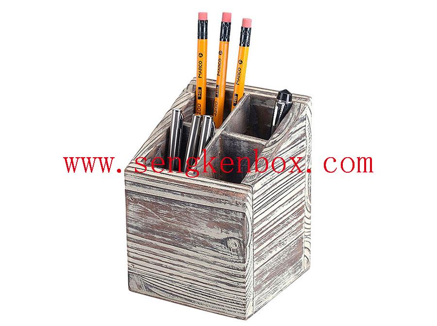 Open Penholder Wooden Box