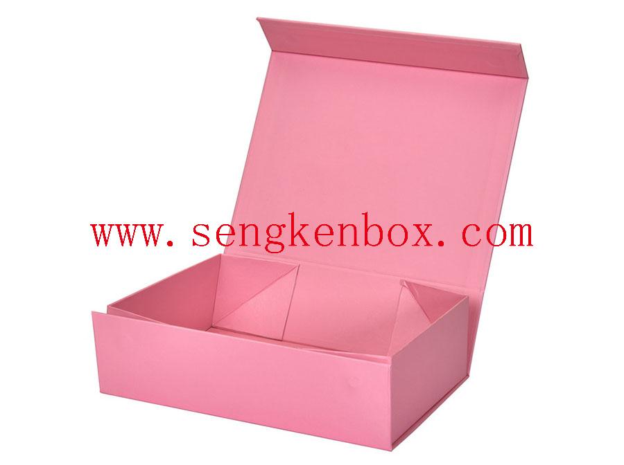 Boîte de papier d'emballage magnétique rose