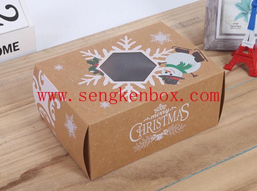 Caisse d'emballage en papier de Noël personnalisée