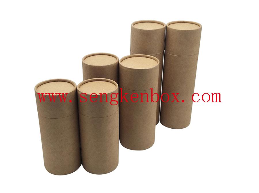 Tube d'emballage de cylindre de papier brun