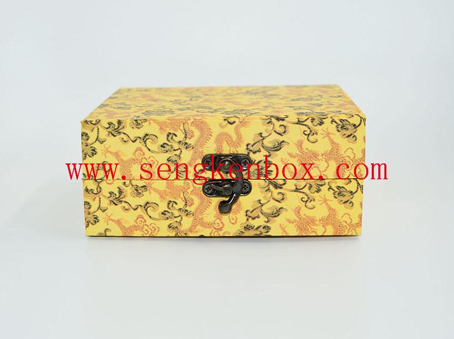 Caisse de papier d'emballage de thé d'or