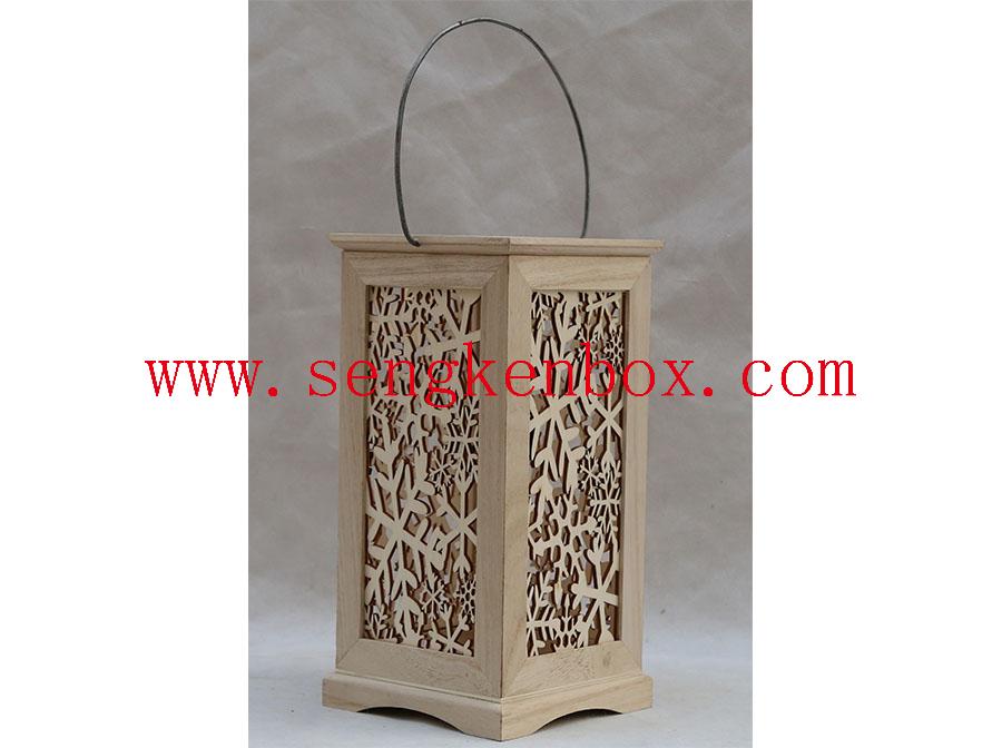 Boîte en bois pour lampe à main