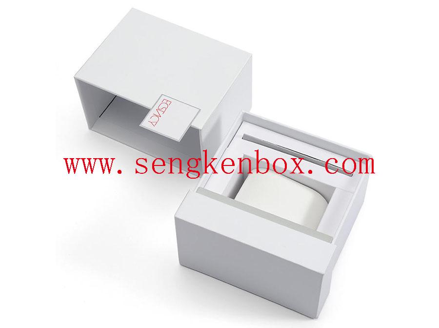 Boîte de tiroir en papier cadeau de poignet de montre de marque