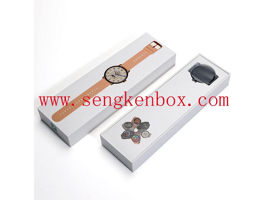Boîte de montre de stockage multi-espace d'impression personnalisée OEM