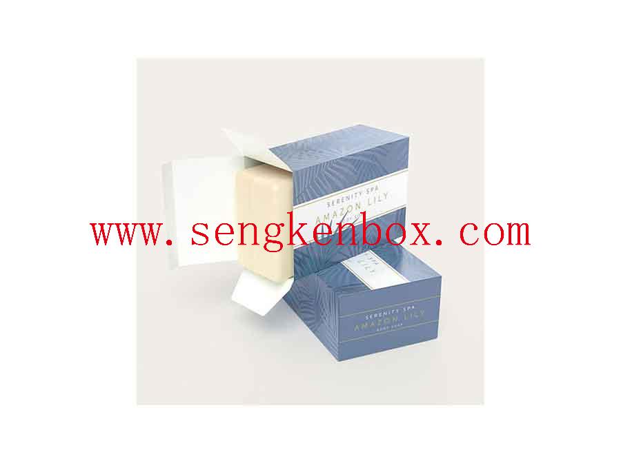 Boîte-cadeau de papier de barre de savon 250gsm