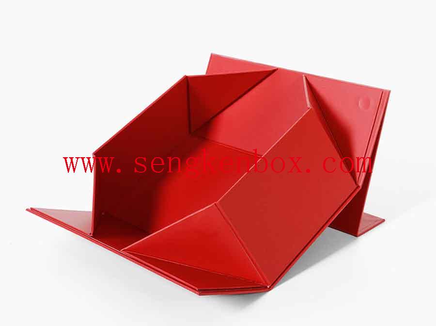 Boîte à papier à chaussures à rabat magnétique rouge