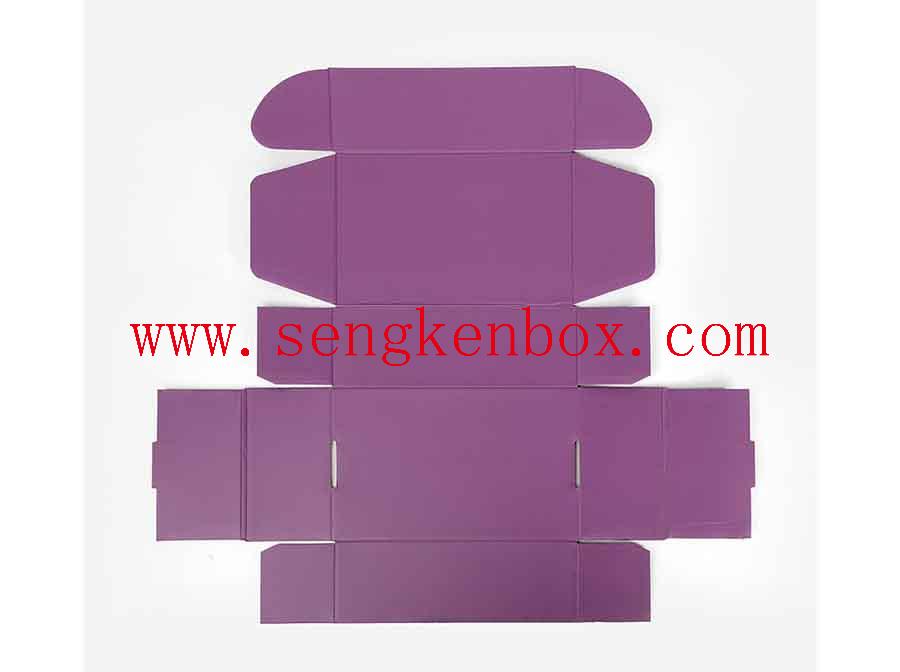 Boîte à papier plate pour vêtements violets