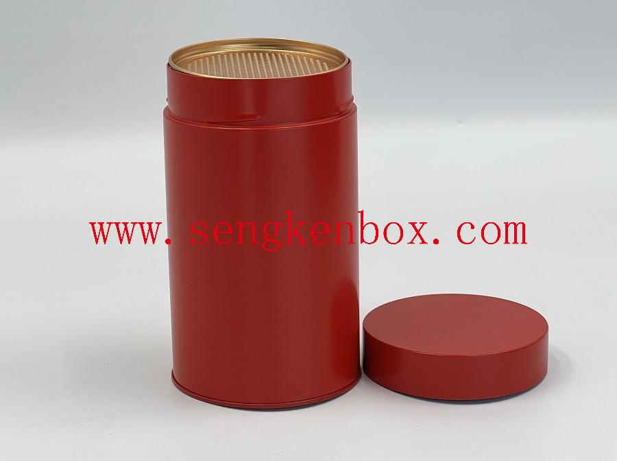Cylindre de couverture facile à déchirer Emballage Boîte en fer blanc Boîtes de conserve de thé de café