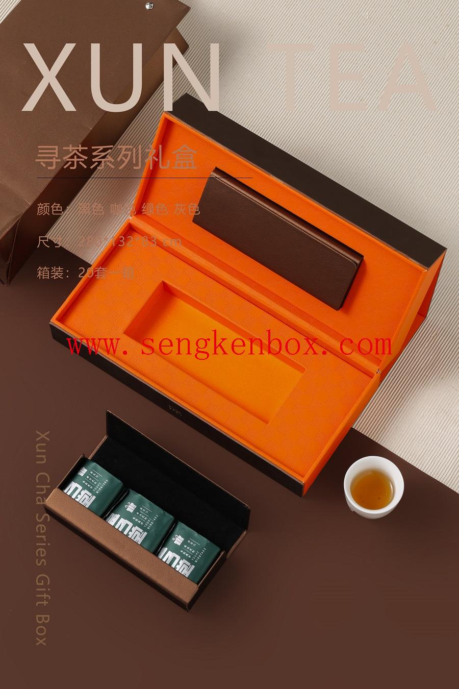 service à thé en boîte en bois