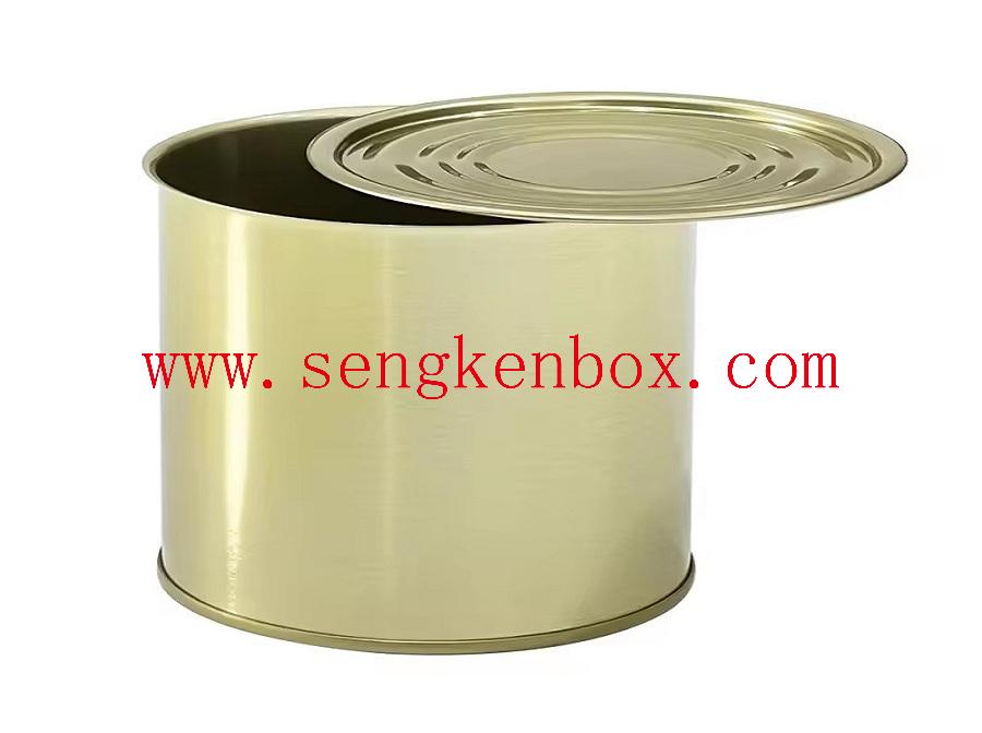 Pot de rangement vide boîte de conserve en aluminium métal crème