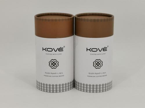 OEM et ODM Food Grade Brown Double Lids Paper Tube Coffee Packaging à vendre
