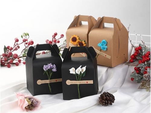 Cube Customizable Paper Bag With Portable