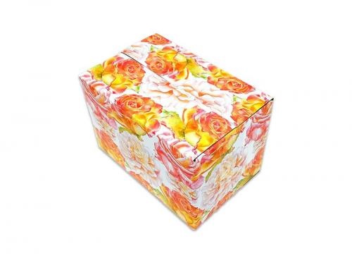 Small Size Storage Paper Box With Floral Print