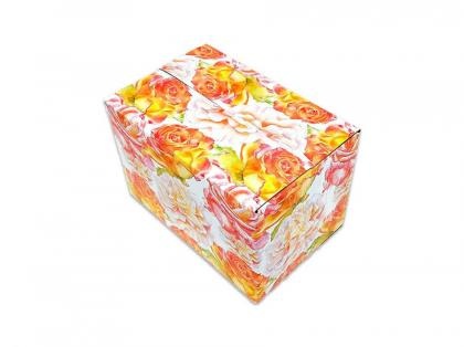 Small Size Storage Paper Box With Floral Print