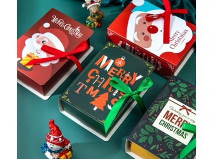 Christmas Chocolate Candy Box With Ribbon Tie