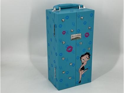 Wine Packaging Box With Blue Cartoon Pattern