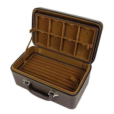 OEM et ODM Luxury PU Leather Jewelry Box with Handle à vendre
