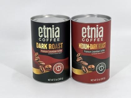 Rolled Edge Paper Can with Metal Lid