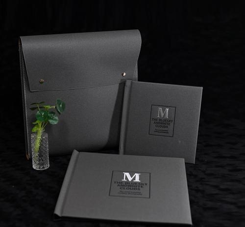 OEM et ODM Luxury wedding photo album with storage leather bag à vendre