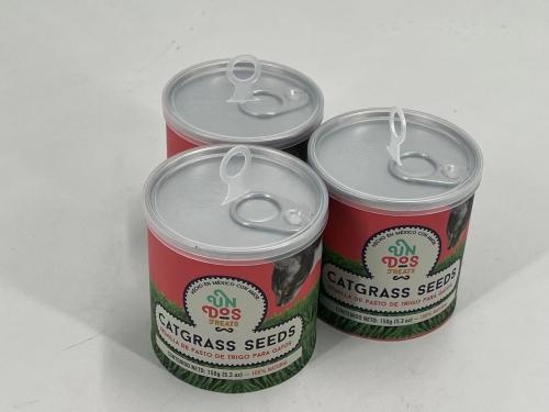 OEM et ODM Pet Food Paper Can Plastic Cover with Pull Ring and Easy Open Metal Lid with Custom Design Printing à vendre