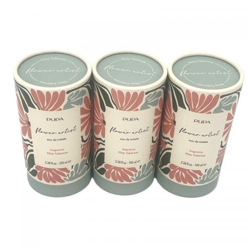 Rolled Edge and Lid Cosmetic Paper Tube
