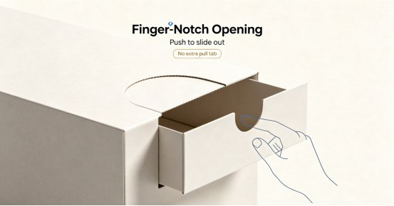 Finger‑Notch Drawer Box
